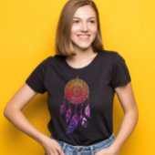 roze en paarse droomcatcher boho t-shirt