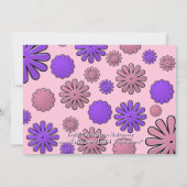 Roze en Paarse dubbelprinses Birthday Uitnodiging (Achterkant)