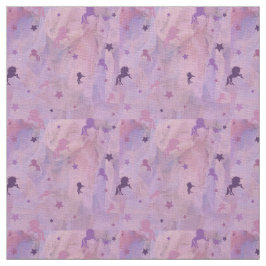 roze en paarse eenhoorn- en stervormig ontwerp- stof