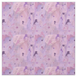 roze en paarse eenhoorn- en stervormig ontwerp- stof