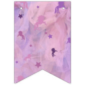 roze en paarse eenhoorn - en stervormig ontwerp -  vlaggetjes (Eerste vlag)