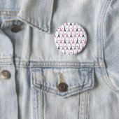 Roze en Paarse Eiffeltoren Ronde Button 5,7 Cm (In situ)