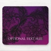 Roze en Paarse Elegant Black Lace Party Invitation Muismat (Voorkant)