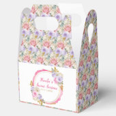 Roze en Paarse Elegante Bloemen Sweet Sixteen Bedankdoosjes (Geopend)