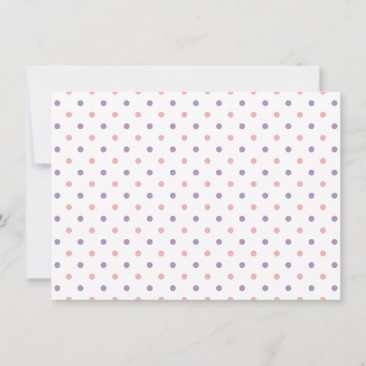 Roze en Paarse Elephant Baby Shower Uitnodigingen (Achterkant)