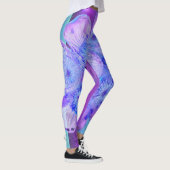 Roze en Paarse en Blauwe Ontwerper Leggings (Rechts)