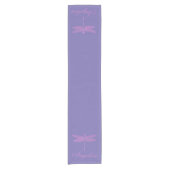 Roze en Paarse Fantasy Dragonfly Korte Tafelloper (Voorkant)