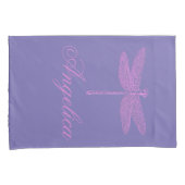 Roze en Paarse Fantasy Dragonfly Personaliseren Kussensloop (Voorkant-Rechts)