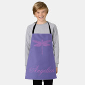 Roze en Paarse Fantasy Dragonfly Personaliseren Schort (Gedragen)