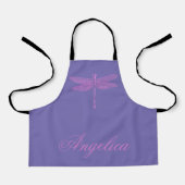 Roze en Paarse Fantasy Dragonfly Personaliseren Schort (Voorkant)