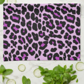 Roze en paarse, fashionable bladluipdruk theedoek (Gevouwen)