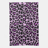 Roze en paarse, fashionable bladluipdruk theedoek (Verticaal)