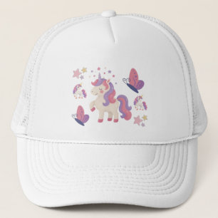 Roze en Paarse Fee Eenhoorn Trucker Pet