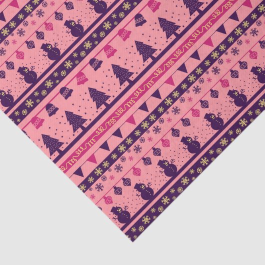 Roze en Paarse feestelijke feestvreugde Tissuepapier (Detail)