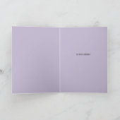 Roze en paarse feestkaart kaart (Binnen)