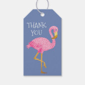 Roze en Paarse Flamingo Dank u Cadeaulabel (Voorkant)