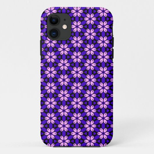 Roze en Paarse floraal Case-Mate iPhone Case (Achterkant)