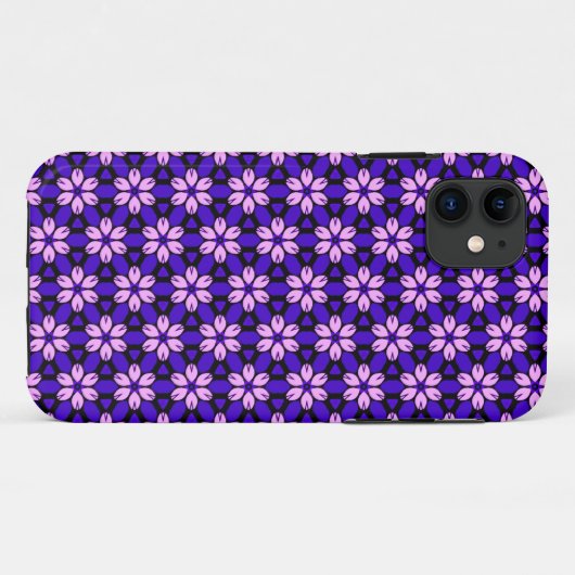 Roze en Paarse floraal Case-Mate iPhone Case (Achterkant (horizontaal))