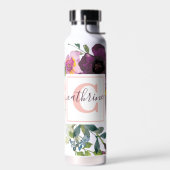 Roze en paarse floraal gepersonaliseerd waterfles (Links)