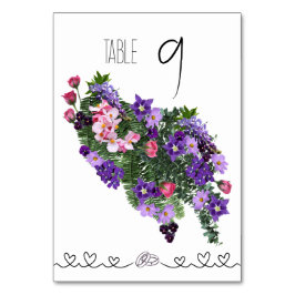 Roze en paarse floraal kaart