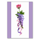 Roze en paarse floraal kaart (Achterkant)