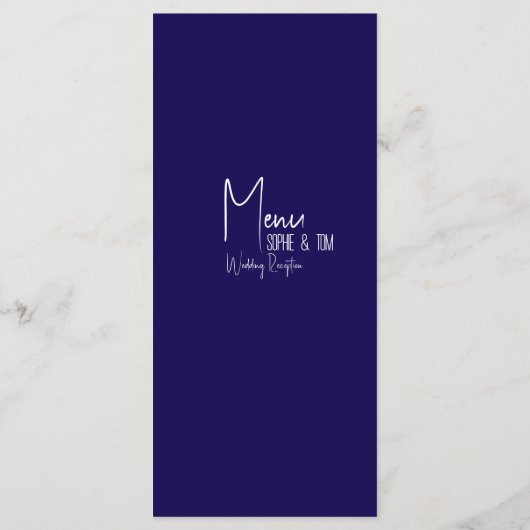 Roze en paarse floraal menu (Achterkant)