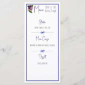 Roze en paarse floraal menu (Voorkant)