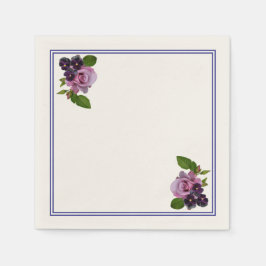 Roze en paarse floraal servet