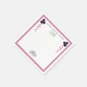 Roze en paarse floraal servet (Hoek)