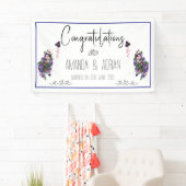 Roze en paarse floraal spandoek (Insitu)