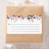 Roze en Paarse Floral Border Shipping Labels (Insitu)