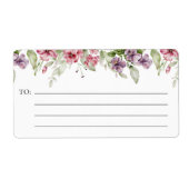 Roze en Paarse Floral Border Shipping Labels (Voorkant)