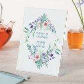 Roze en Paarse Floral Reclamebord Met Voetstuk (Insitu)