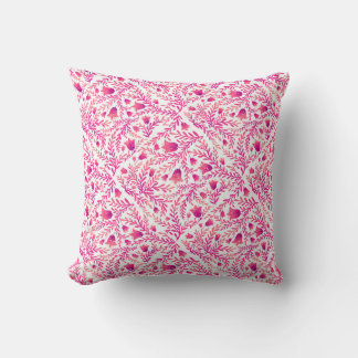 Roze en paarse floral soft design kussen