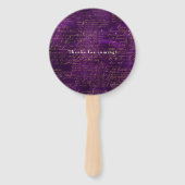 Roze en Paarse Floral Wedding Handwaaier (Achterkant)