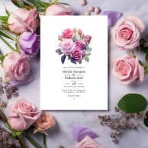 Roze en Paarse Floral Wedding