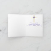 Roze en paarse florale kruis aangepast Pasen Feestdagen Kaart (Binnen)