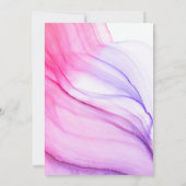 Roze en Paarse fluïde textuur 40e verjaardag vrouw Kaart (Achterkant)