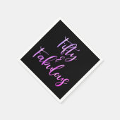 Roze en Paarse Folie Vijftig en Fabulous Servet (Hoek)