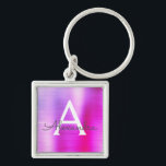 Roze en Paarse fonogram roestvrij staal Sleutelhanger<br><div class="desc">Hot Pink en Paarse Ombre Faux Roestvrij staal Metallic Elegant Sleutelhanger. Deze Sleutelhangers kunnen worden aangepast om uw initiaal en voornaam te omvatten. Deze sleutelketens maken geweldige verjaardag,  vrijgezellenfeest of bacheloretfeesten.</div>