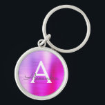Roze en Paarse fonogram roestvrij staal Sleutelhanger<br><div class="desc">Hot Pink en Paarse Ombre Faux Roestvrij staal Metallic Elegant Sleutelhanger. Deze Sleutelhangers kunnen worden aangepast om uw initiaal en voornaam te omvatten. Deze sleutelketens maken geweldige verjaardag,  vrijgezellenfeest of bacheloretfeesten.</div>