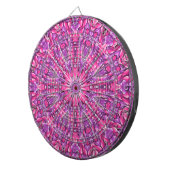 Roze en Paarse Fractal Kaleidoscoop Dartbord (Voorkant Rechts)