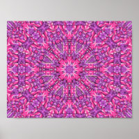 Roze en Paarse  Fractal Kaleidoscoop