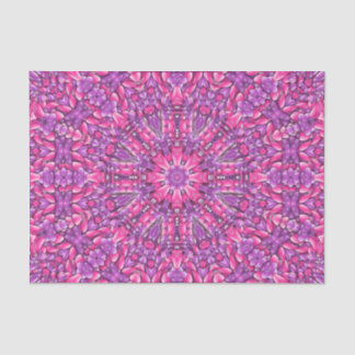 Roze en Paarse  Fractal Kaleidoscoop Tissuepapier