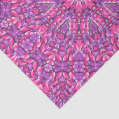 Roze en Paarse  Fractal Kaleidoscoop Tissuepapier (Detail)