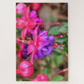 Roze en paarse Fuchsia bloemen in bloei Legpuzzel (Verticaal)