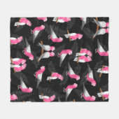 Roze en paarse galah papegaaipatroon fleece deken (Voorkant (Horizontaal))