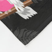 Roze en paarse galah papegaaipatroon fleece deken (Hoek)