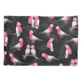 Roze en paarse galah papegaaipatroon kussensloop (Achterkant)