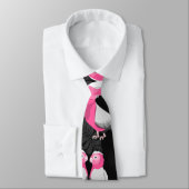 Roze en paarse galah papegaaipatroon stropdas (Gebonden)